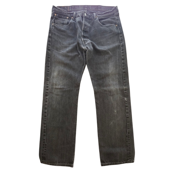 Levi’s 501 Button Fly Black Jeans 38x32 Made in Mexico | Vintage Straight Fit - Picture 7 of 12